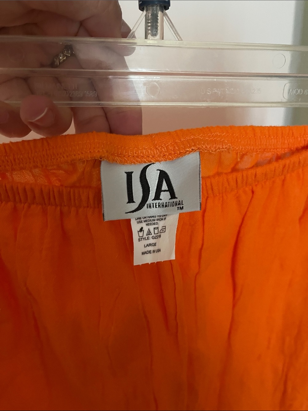Orange Layered High-Low Maxi Skirt - Picture 7 of 8